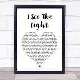 Mandy Moore I See The Light White Heart Song Lyric Print