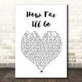 Auli'i Cravalho How Far I'll Go White Heart Song Lyric Print