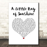 Axiom A Little Ray of Sunshine White Heart Song Lyric Print
