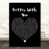 Craig David Better With You Black Heart Song Lyric Print