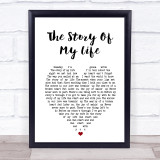 Michael Holliday The Story Of My Life White Heart Song Lyric Print