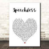 Michael Jackson Speechless White Heart Song Lyric Print