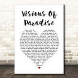 Mick Jagger Visions Of Paradise White Heart Song Lyric Print