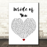 Russell Brand Inside of You White Heart Song Lyric Wall Art Print
