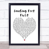 Bayside Landing Feet First White Heart Song Lyric Wall Art Print