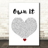 Stormzy Own It White Heart Song Lyric Wall Art Print