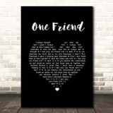 Dan Seals One Friend Black Heart Song Lyric Print