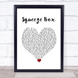 Taj Mahal & Keb' Mo' Squeeze Box White Heart Song Lyric Wall Art Print