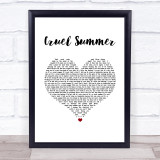 Taylor Swift Cruel Summer White Heart Song Lyric Wall Art Print