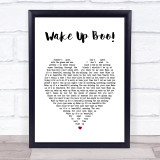 The Boo Radleys Wake Up Boo! White Heart Song Lyric Wall Art Print