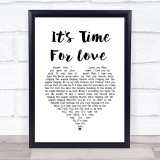 The Chi-Lites It's Time For Love White Heart Song Lyric Wall Art Print