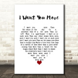 The Saw Doctors I Want You More White Heart Song Lyric Wall Art Print