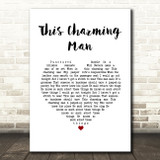 The Smiths This Charming Man White Heart Song Lyric Wall Art Print