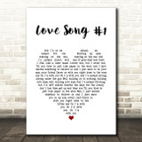 The White Buffalo Love Song #1 White Heart Song Lyric Wall Art Print