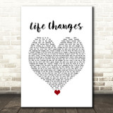 Thomas Rhett Life Changes White Heart Song Lyric Wall Art Print