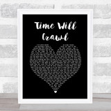 David Bowie Time Will Crawl Black Heart Song Lyric Print