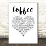 Tori Kelly Coffee White Heart Song Lyric Wall Art Print