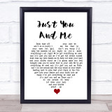 Tracy Lawrence Just You And Me White Heart Song Lyric Wall Art Print