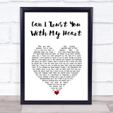 Travis Tritt Can I Trust You With My Heart White Heart Song Lyric Wall Art Print