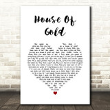 Twenty One Pilots House Of Gold White Heart Song Lyric Wall Art Print