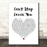 Van Halen Can't Stop Lovin' You White Heart Song Lyric Wall Art Print