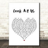 Vince Gill Look At Us White Heart Song Lyric Wall Art Print