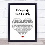 Billy Joel Keeping The Faith White Heart Song Lyric Wall Art Print