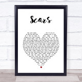 Black Label Society Scars White Heart Song Lyric Wall Art Print