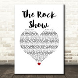 Blink-182 The Rock Show White Heart Song Lyric Wall Art Print