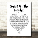Boyzone Light Up The Night White Heart Song Lyric Wall Art Print