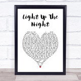 Boyzone Light Up The Night White Heart Song Lyric Wall Art Print