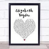 Clare Maguire Elizabeth Taylor White Heart Song Lyric Wall Art Print