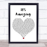 Cody Johnson It's Amazing White Heart Song Lyric Wall Art Print