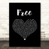 Deniece Williams Free Black Heart Song Lyric Print