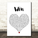 Deacon Blue Win White Heart Song Lyric Wall Art Print