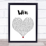 Deacon Blue Win White Heart Song Lyric Wall Art Print