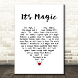 Doris Day It's Magic White Heart Song Lyric Wall Art Print