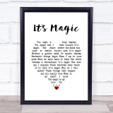 Doris Day It's Magic White Heart Song Lyric Wall Art Print