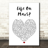 Editors Formaldehyde White Heart Song Lyric Wall Art Print