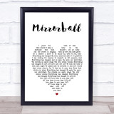 Elbow Mirrorball White Heart Song Lyric Wall Art Print