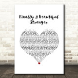 Halsey Finally Beautiful Stranger White Heart Song Lyric Wall Art Print
