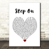 Happy Mondays Step On White Heart Song Lyric Wall Art Print