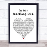 Herman's Hermits I'm Into Something Good White Heart Song Lyric Wall Art Print