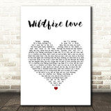 Hootie & The Blowfish Wildfire Love White Heart Song Lyric Wall Art Print