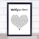 Hootie & The Blowfish Wildfire Love White Heart Song Lyric Wall Art Print