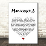Hozier Movement White Heart Song Lyric Wall Art Print