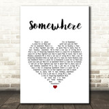 Il Divo Somewhere White Heart Song Lyric Wall Art Print