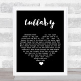 Don Francisco Lullaby Black Heart Song Lyric Print