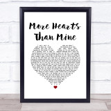 Ingrid Andress More Hearts Than Mine White Heart Song Lyric Wall Art Print