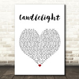 Jack Savoretti Candlelight White Heart Song Lyric Wall Art Print